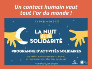 Lire la suite à propos de l’article 20 janvier : la Nuit de la solidarité